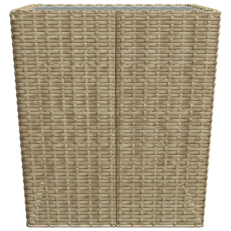 3-delige bistroset met poly rattan en gehard glas voor buiten - Tuinsets