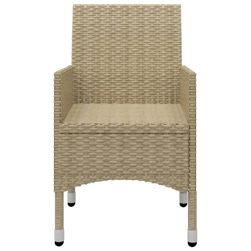3-delige bistroset met poly rattan en gehard glas voor buiten - Tuinsets