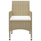 3-delige bistroset met poly rattan en gehard glas voor buiten - Tuinsets