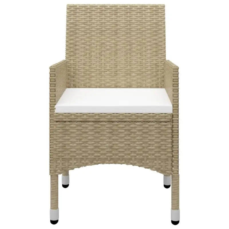 3-delige bistroset met poly rattan en gehard glas voor buiten - Tuinsets