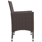3-delige tuinbistroset met poly rattan en gehard glas voor buitenruimte - Tuinsets