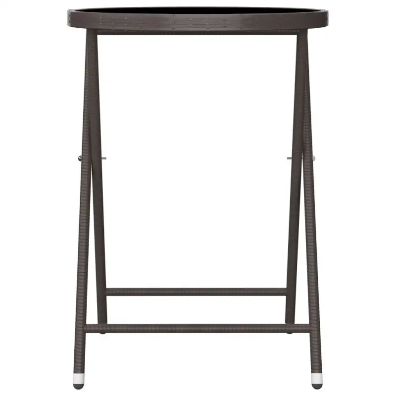 3-delige tuinbistroset met poly rattan en gehard glas voor buitenruimte - Tuinsets