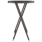 3-delige tuinbistroset met poly rattan en gehard glas voor buitenruimte - Tuinsets