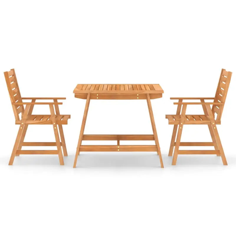 3-delige tuinset van massief acaciahout voor terras en tuin - Tuinsets