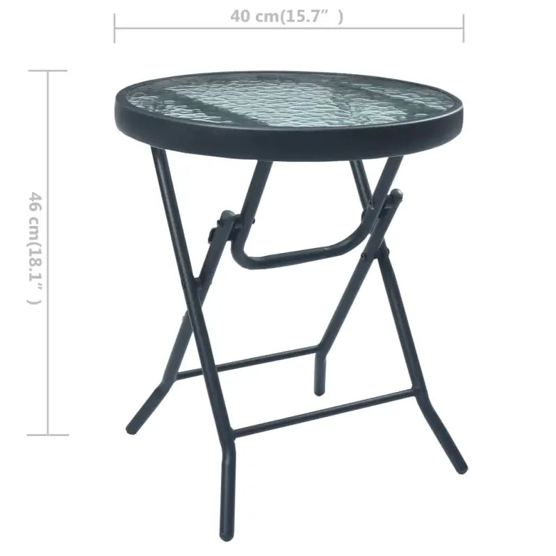 3-delige tuinstoelset met textileen stoffen voor tuin of balkon - Tuinsets