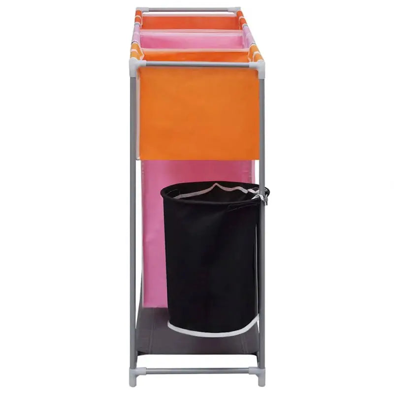 3-delige wasmand sorteerder met hoogwaardige stof en ijzeren frame - 2 - Wasmanden