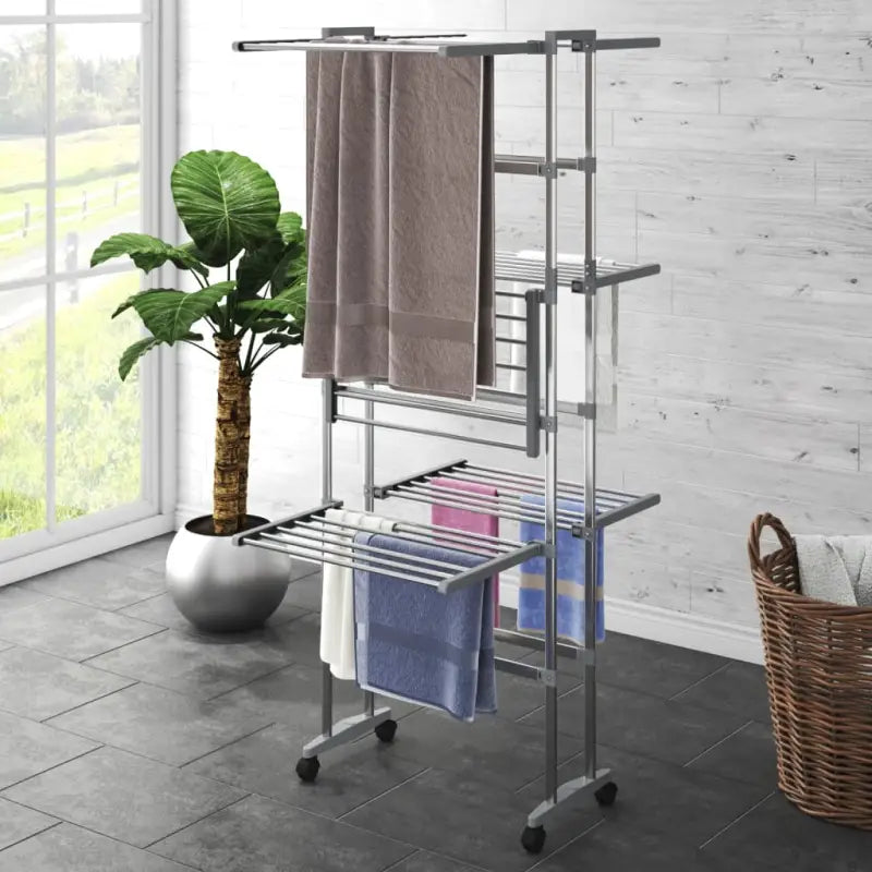 3-laags droogrek voor gezinnen met beperkte ruimte - 60 x 70 x 129 cm - Droogrekken