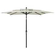 3-Laagse parasol met gepoedercoat aluminium paal voor tuin en terras - Parasols en zonneschermen