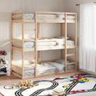 3 persoons stapelbed van massief grenenhout voor kleine kamers - Naturel / 90 x 190 cm - Bedden & bedframes