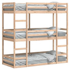 3 persoons stapelbed van massief grenenhout voor kleine kamers - Bedden & bedframes