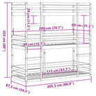 3 persoons stapelbed van massief grenenhout voor kleine kamers - Bedden & bedframes