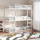 3 persoons stapelbed van massief grenenhout voor kleine kamers - Wit / 80 x 200 cm - Bedden & bedframes