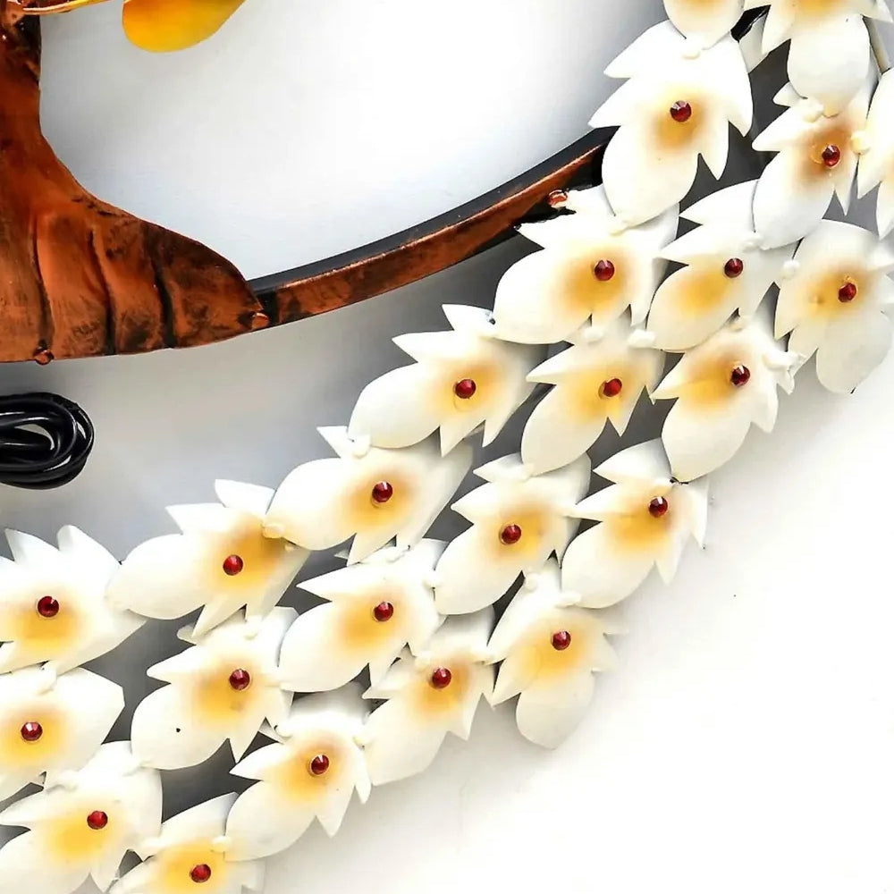 Aashly Metalen Wanddecoratie Boom met Pauwen –  Ronde Wandkunst Nature Design