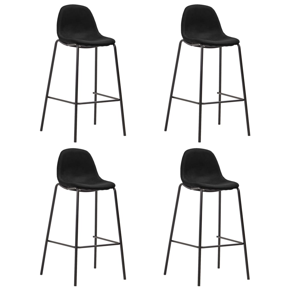 vidaXL 5-piece bar set fabric black