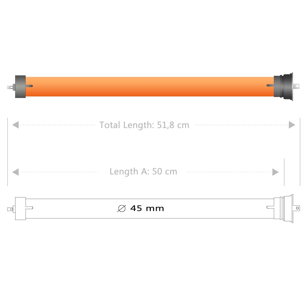 vidaXL Tubular Motors with Controller
