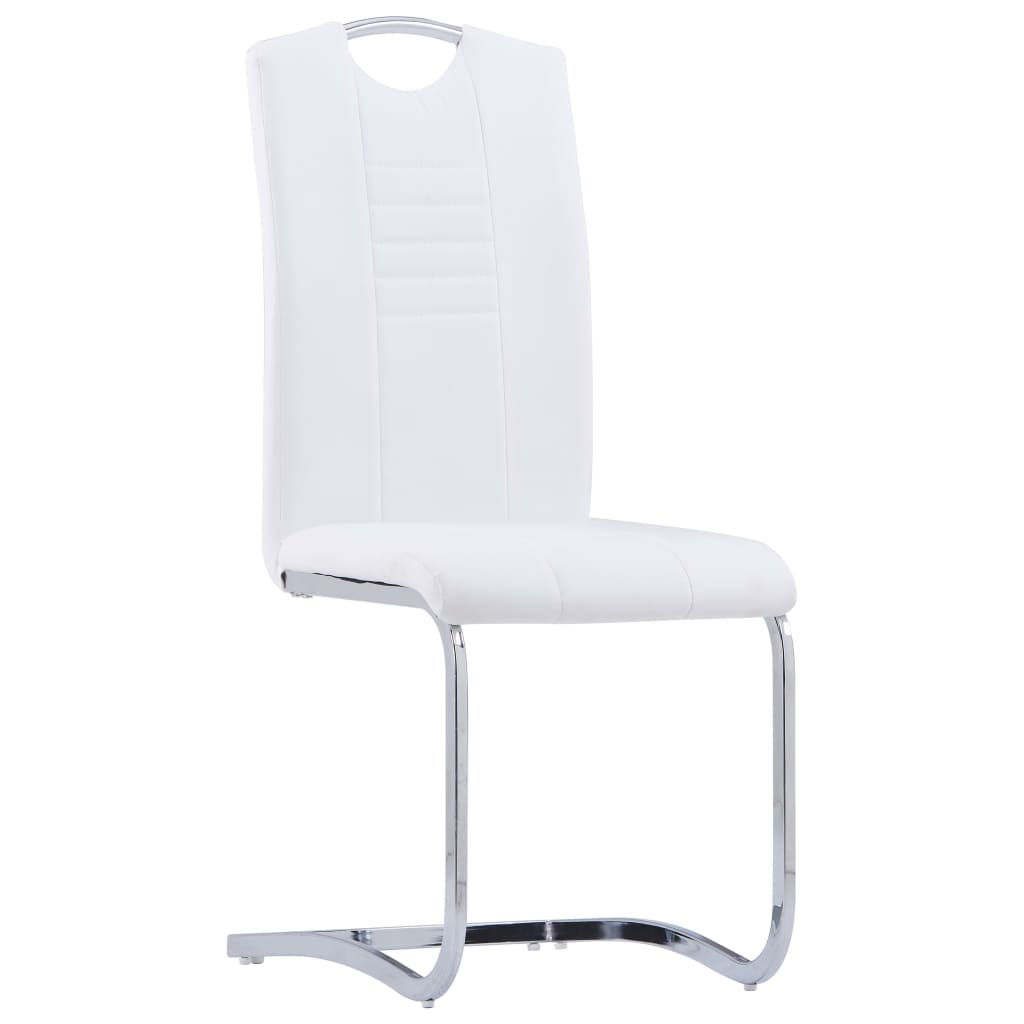 vidaXL 9-Piece Dining Set Faux Leather White