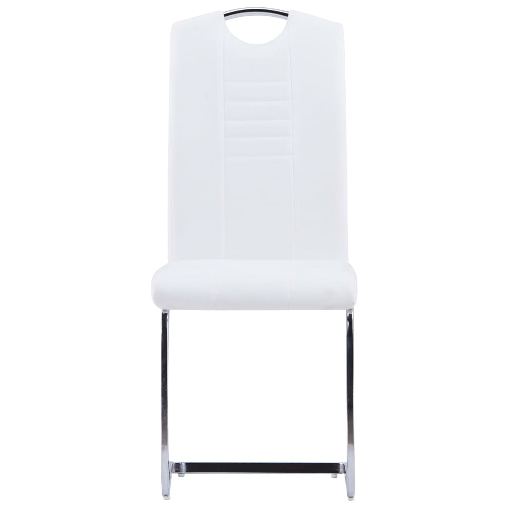vidaXL 9-Piece Dining Set Faux Leather White