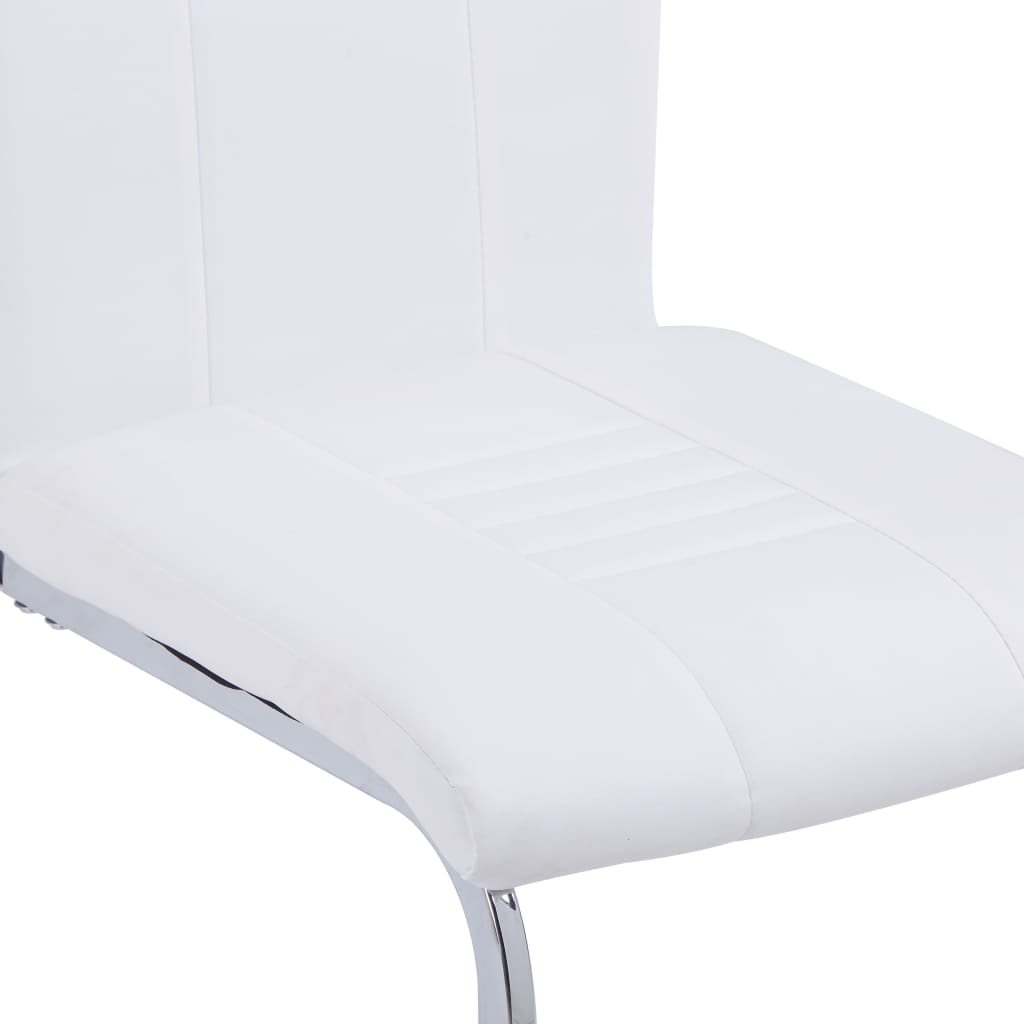 vidaXL 9-Piece Dining Set Faux Leather White