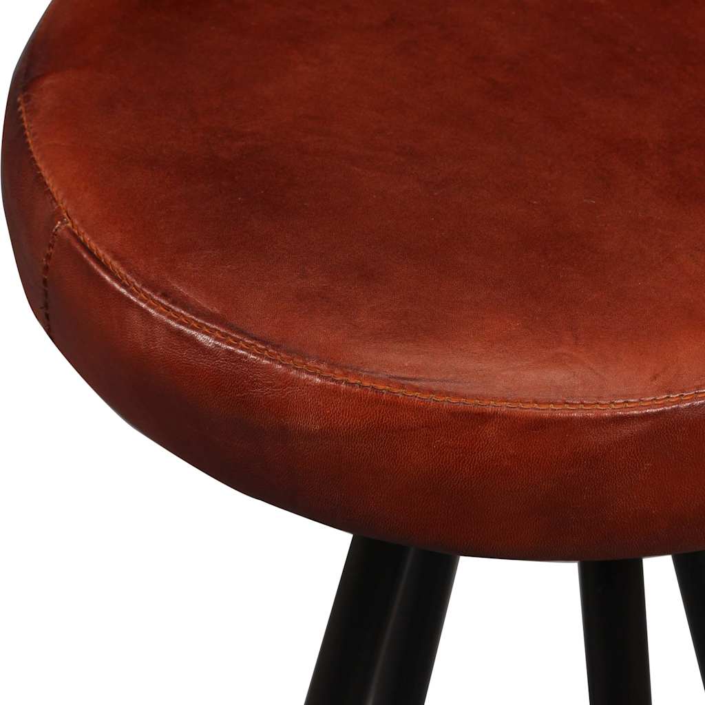 vidaXL 9-delige Barset massief gerecycled hout en echt leer