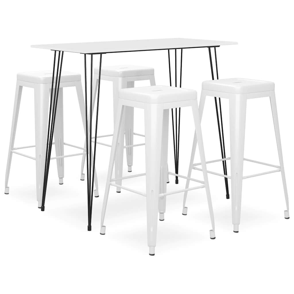 vidaXL 5-delige Barset zwart