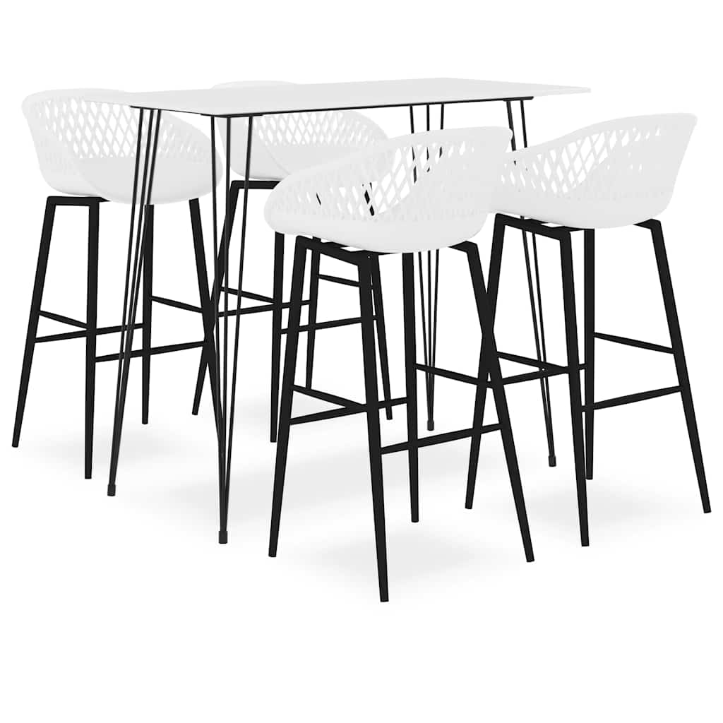 vidaXL 7-delige Barset zwart