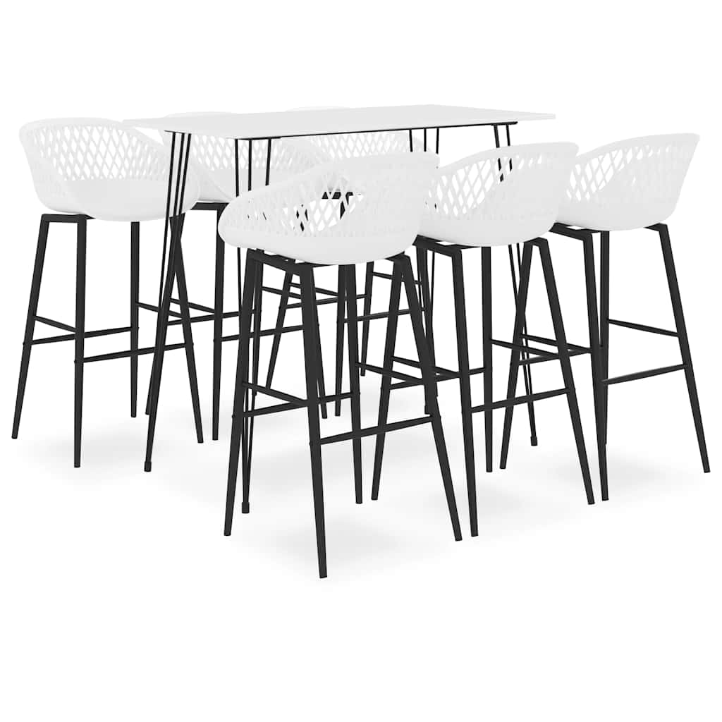 vidaXL 7-delige Barset zwart