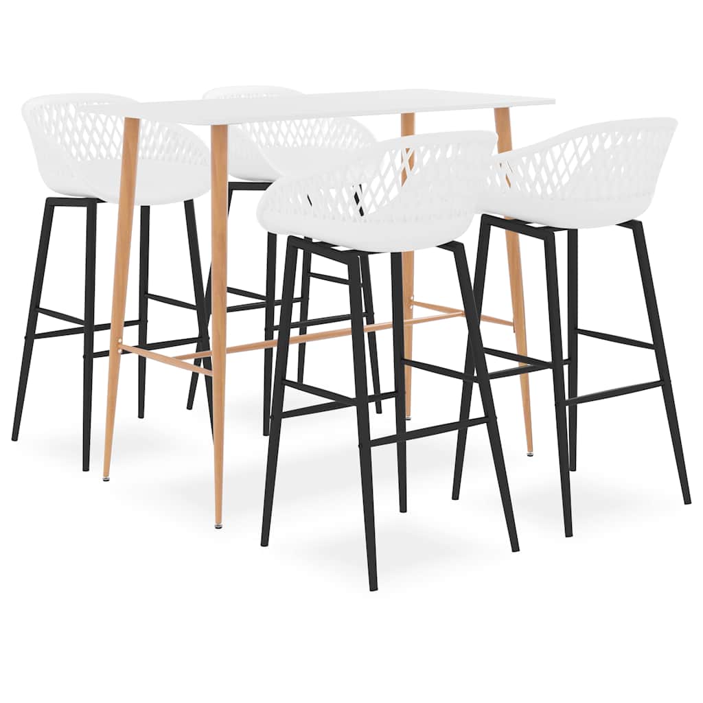 vidaXL 7-delige Barset zwart