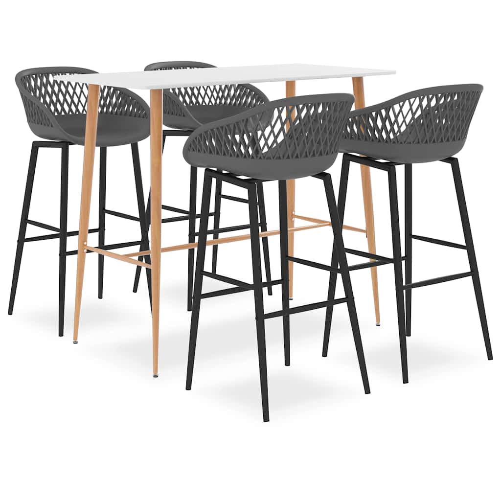 vidaXL 7-delige Barset zwart