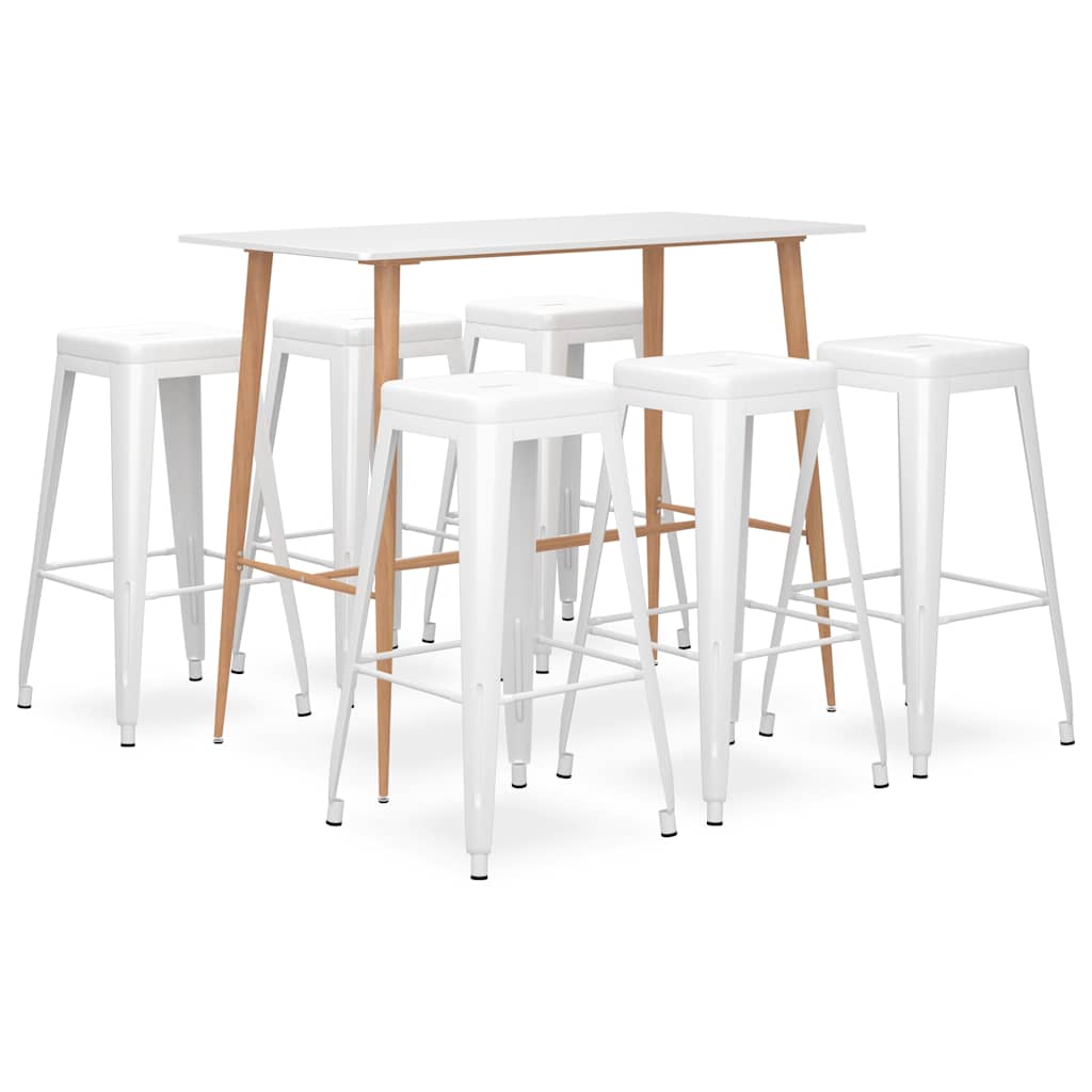 vidaXL 7-delige Barset zwart