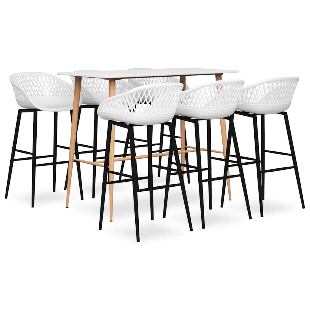 vidaXL 7-delige Barset zwart