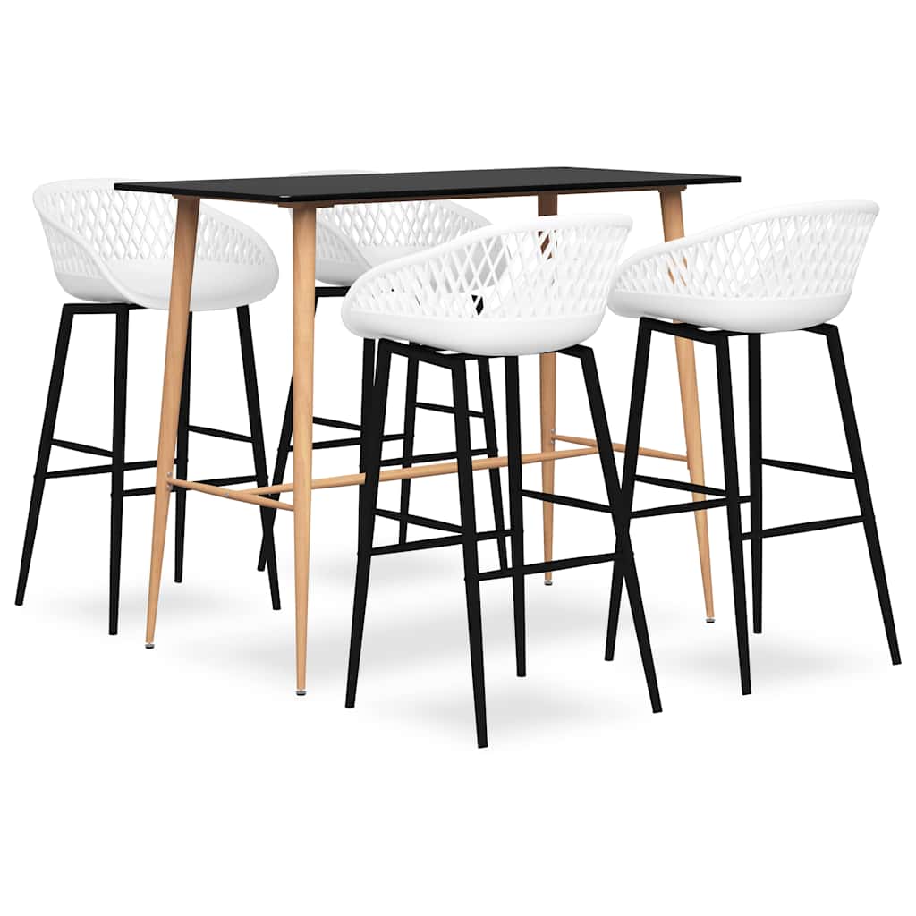 vidaXL 7-delige Barset zwart