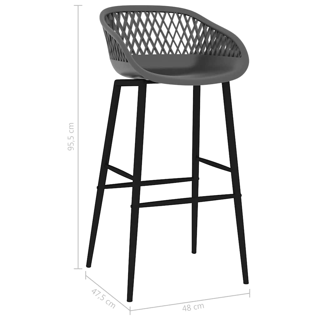vidaXL 7-delige Barset zwart