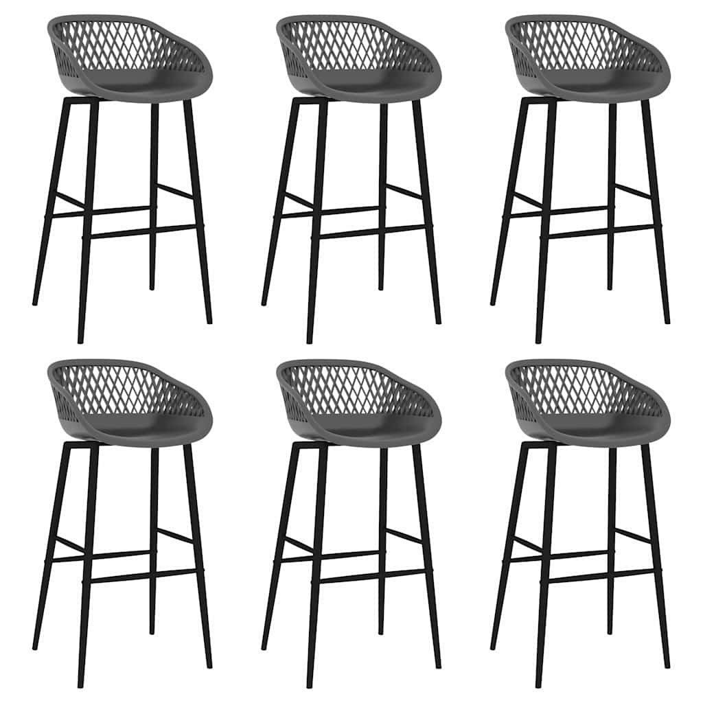 vidaXL 7-delige Barset zwart