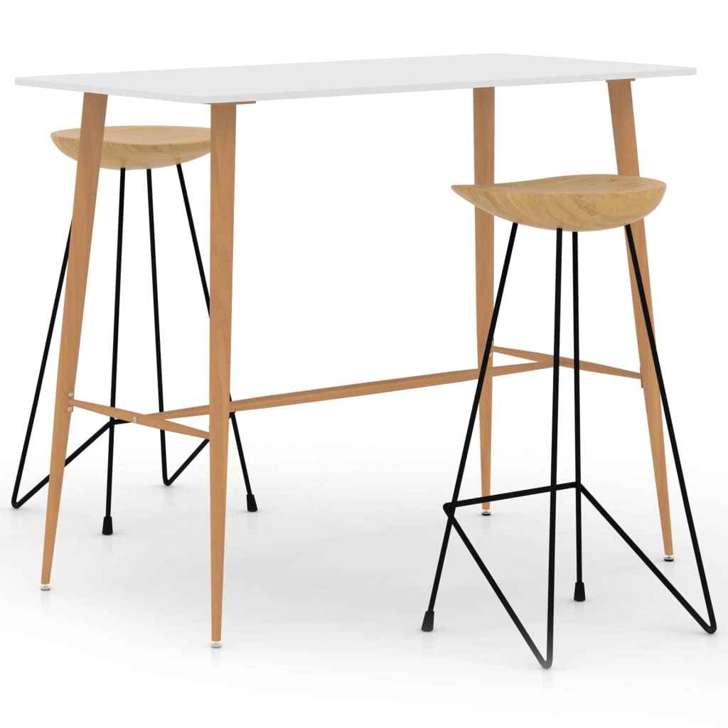 vidaXL 3-delige Barset zwart