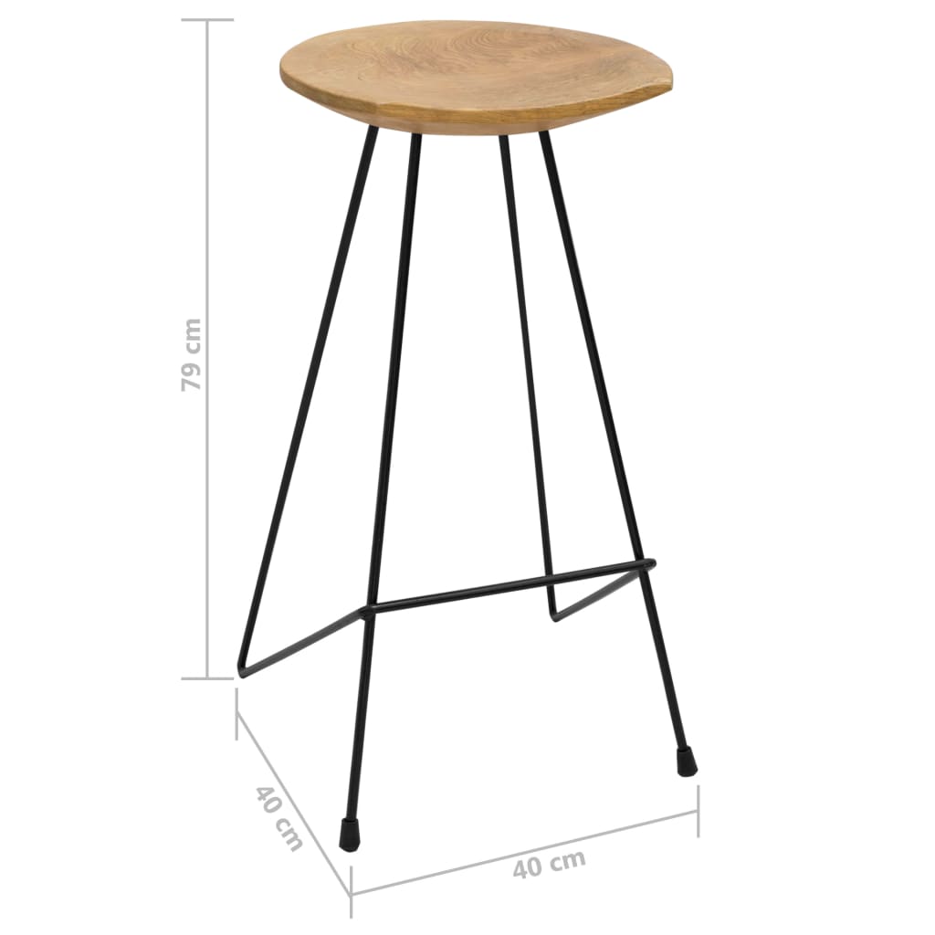 vidaXL 3-delige Barset zwart