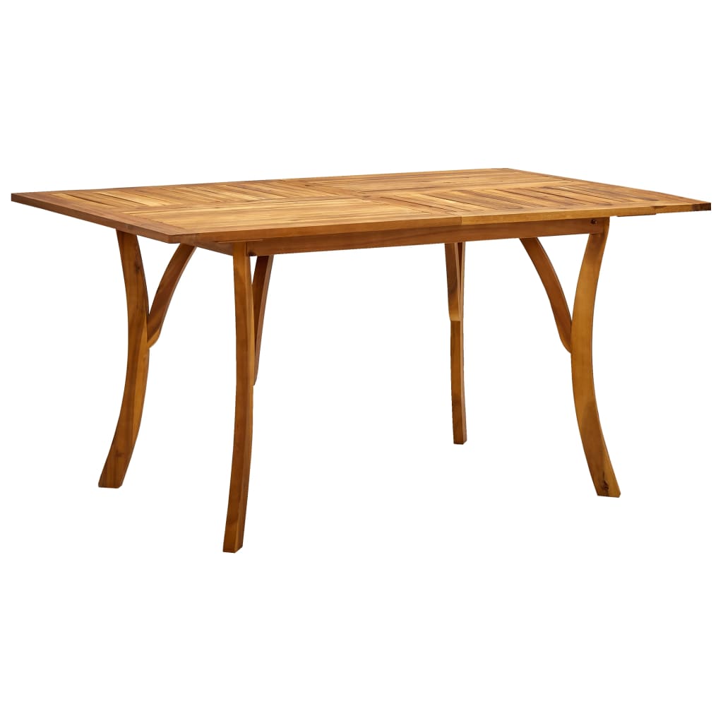 vidaXL 7-delige tuinset 150x90 cm massief acaciahout