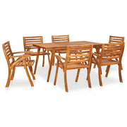 vidaXL 7-delige tuinset 150x90 cm massief acaciahout