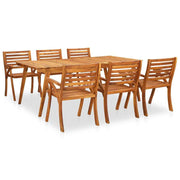 vidaXL 7-delige tuinset 201,5x100 cm massief acaciahout
