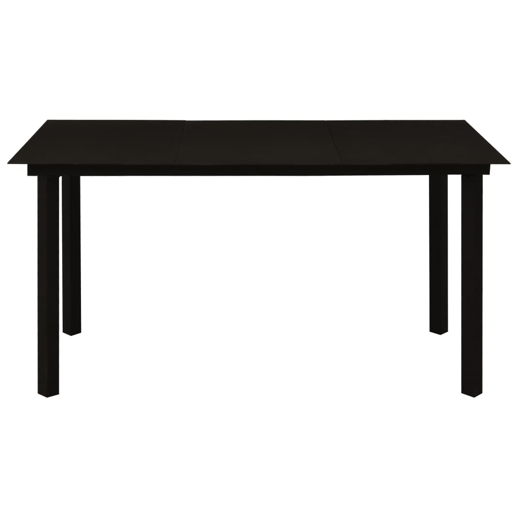 vidaXL 7-delige Tuinset PVC-rattan zwart