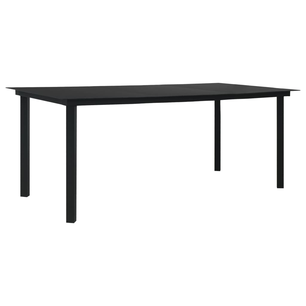 vidaXL 7-delige Tuinset PVC-rattan zwart