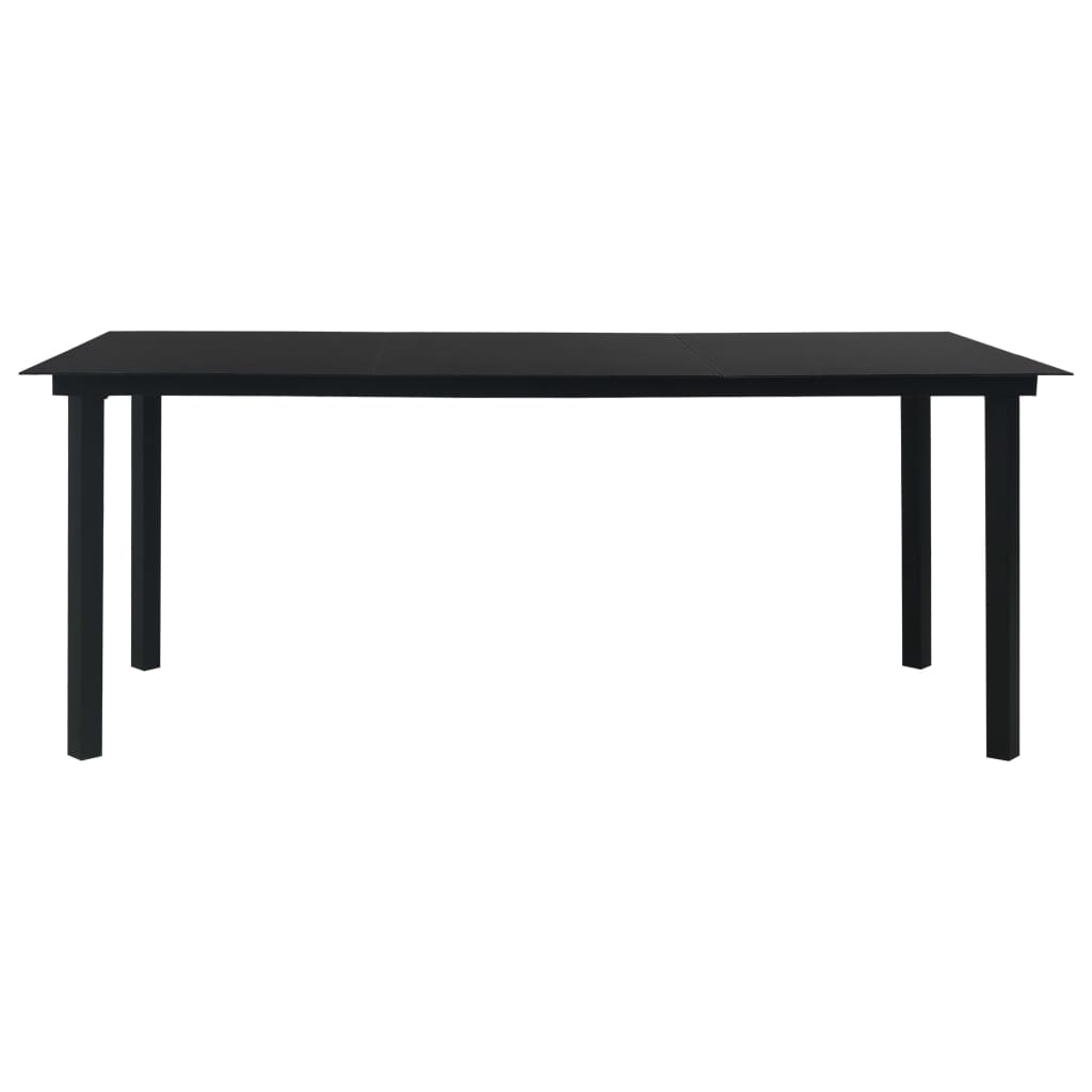vidaXL 7-delige Tuinset PVC-rattan zwart