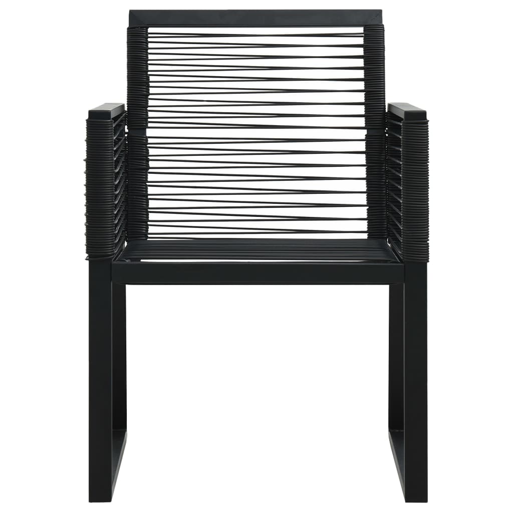 vidaXL 7-delige Tuinset PVC-rattan zwart
