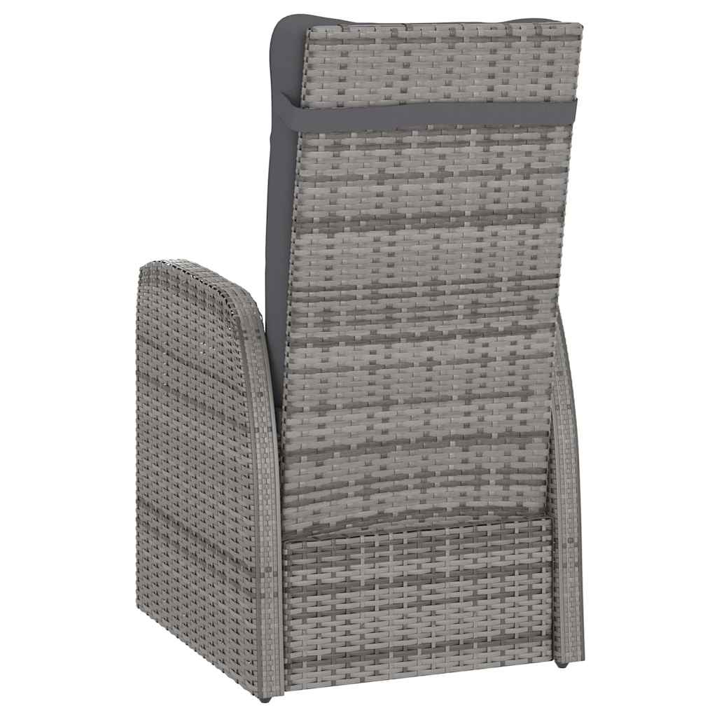 vidaXL 7-delige Tuinset met kussens poly rattan zwart