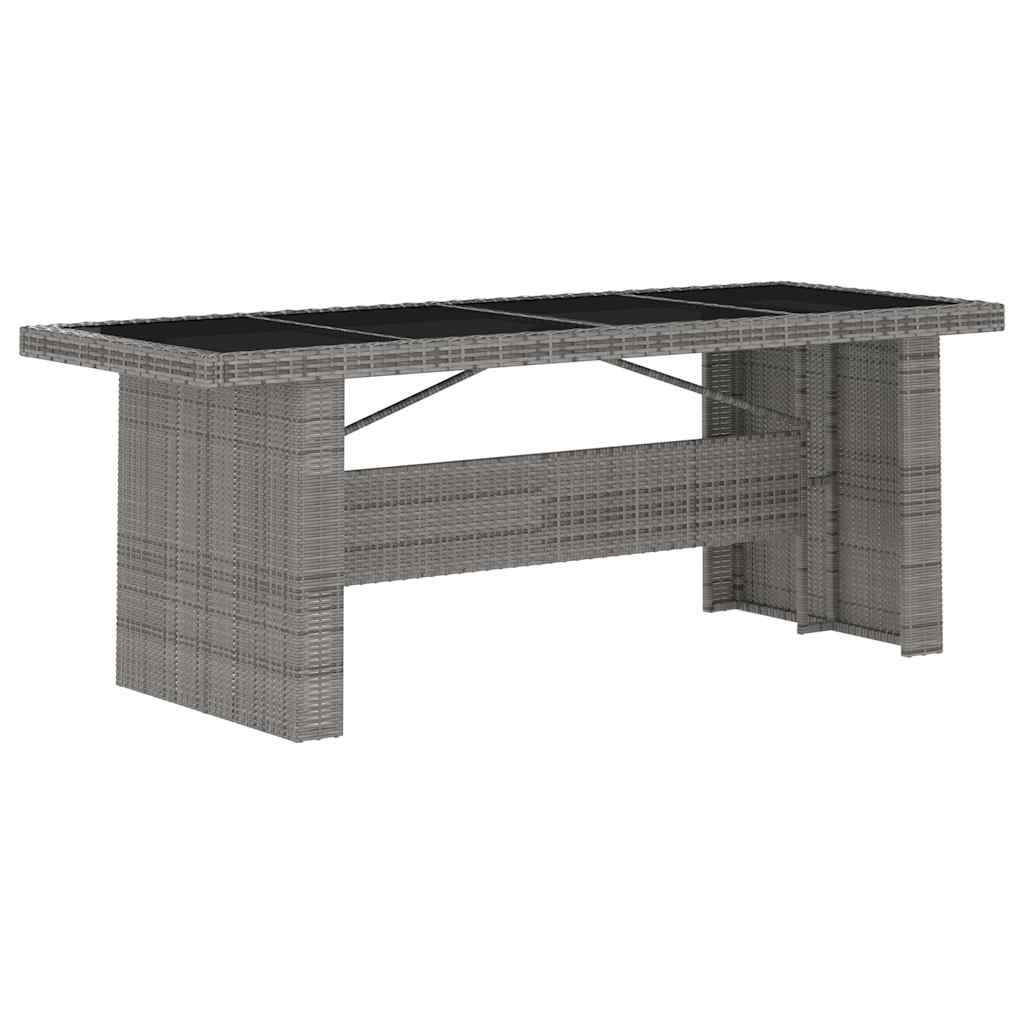 vidaXL 7-delige Tuinset met kussens poly rattan zwart