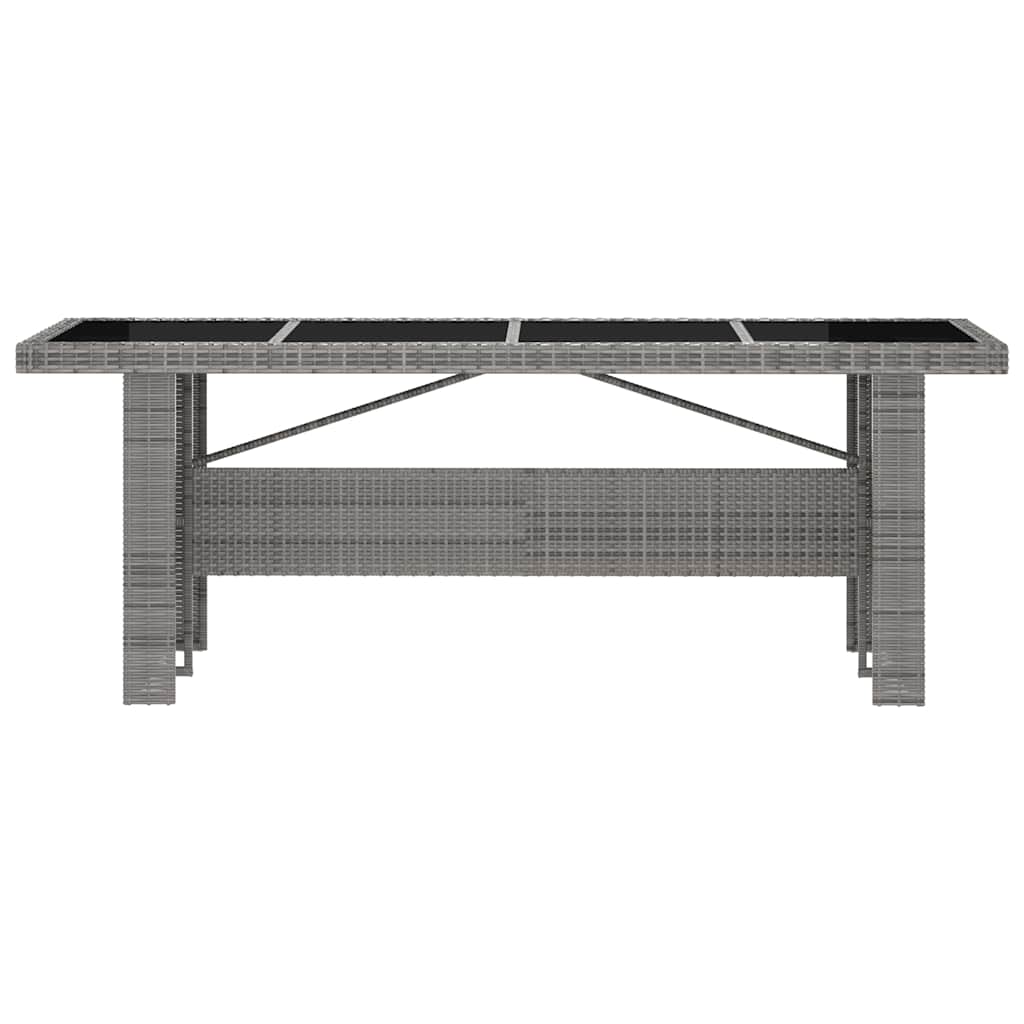 vidaXL 7-delige Tuinset met kussens poly rattan zwart