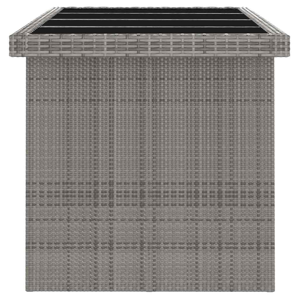 vidaXL 7-delige Tuinset met kussens poly rattan zwart