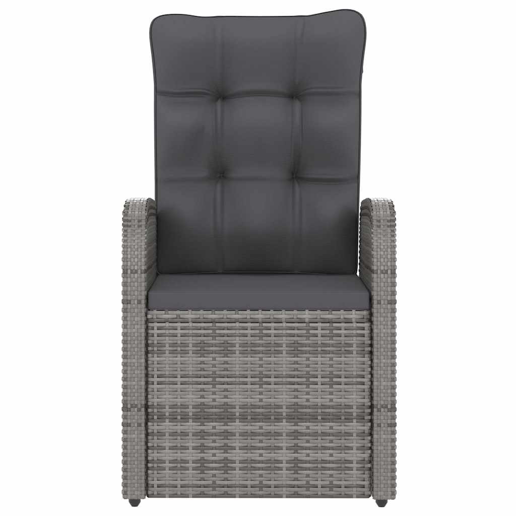 vidaXL 7-delige Tuinset met kussens poly rattan zwart