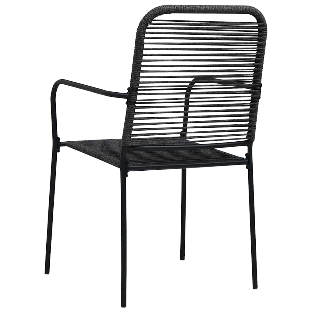 vidaXL 5-delige Tuinset glas en staal zwart