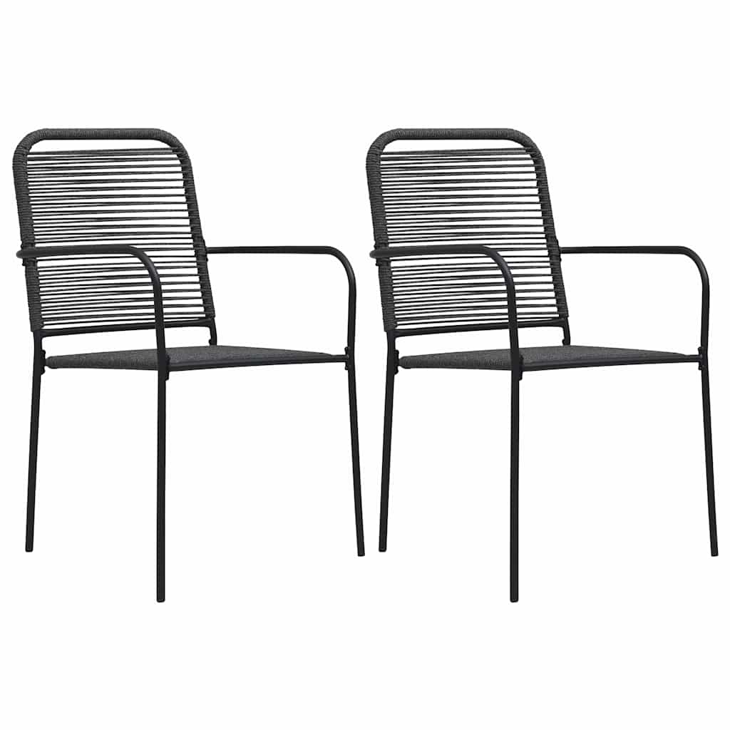 vidaXL 5-delige Tuinset glas en staal zwart