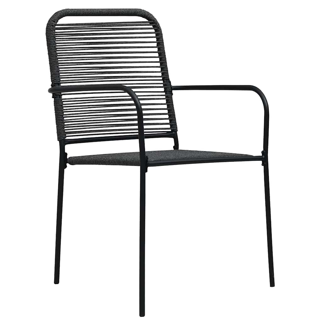 vidaXL 5-delige Tuinset glas en staal zwart
